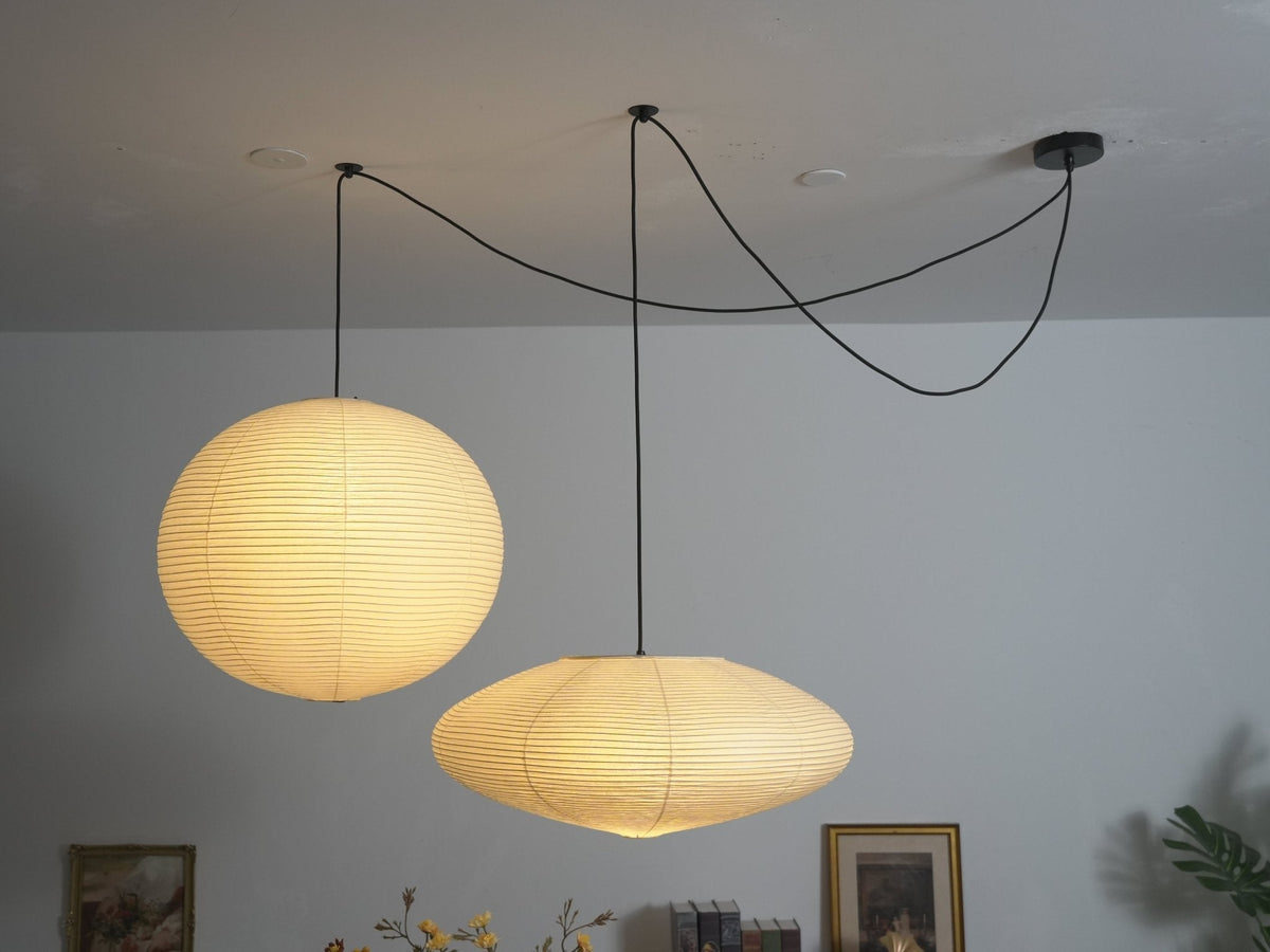 Washi Paper Whimsy Pendant Lamp – Two-Tone Cloud Pendant Light