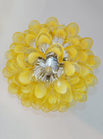 Wave Yellow Glass Chandelier | Modern Designer Pendant Light for Dining Room