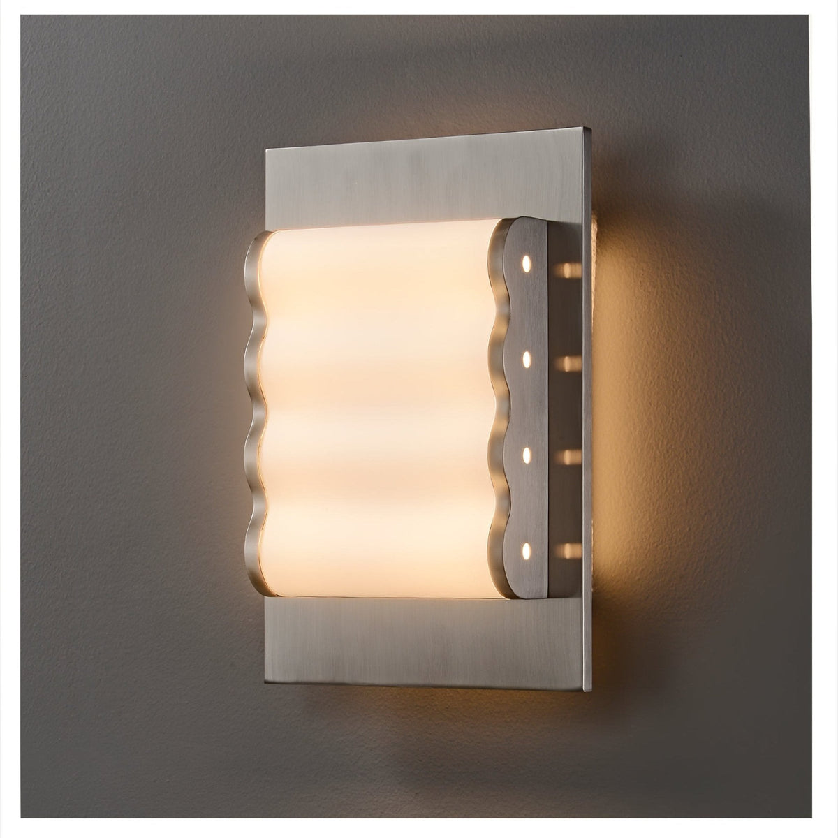 Wavelet Wall Sconce – Sculptural Fabric LED Wall Light in Stainless Steel