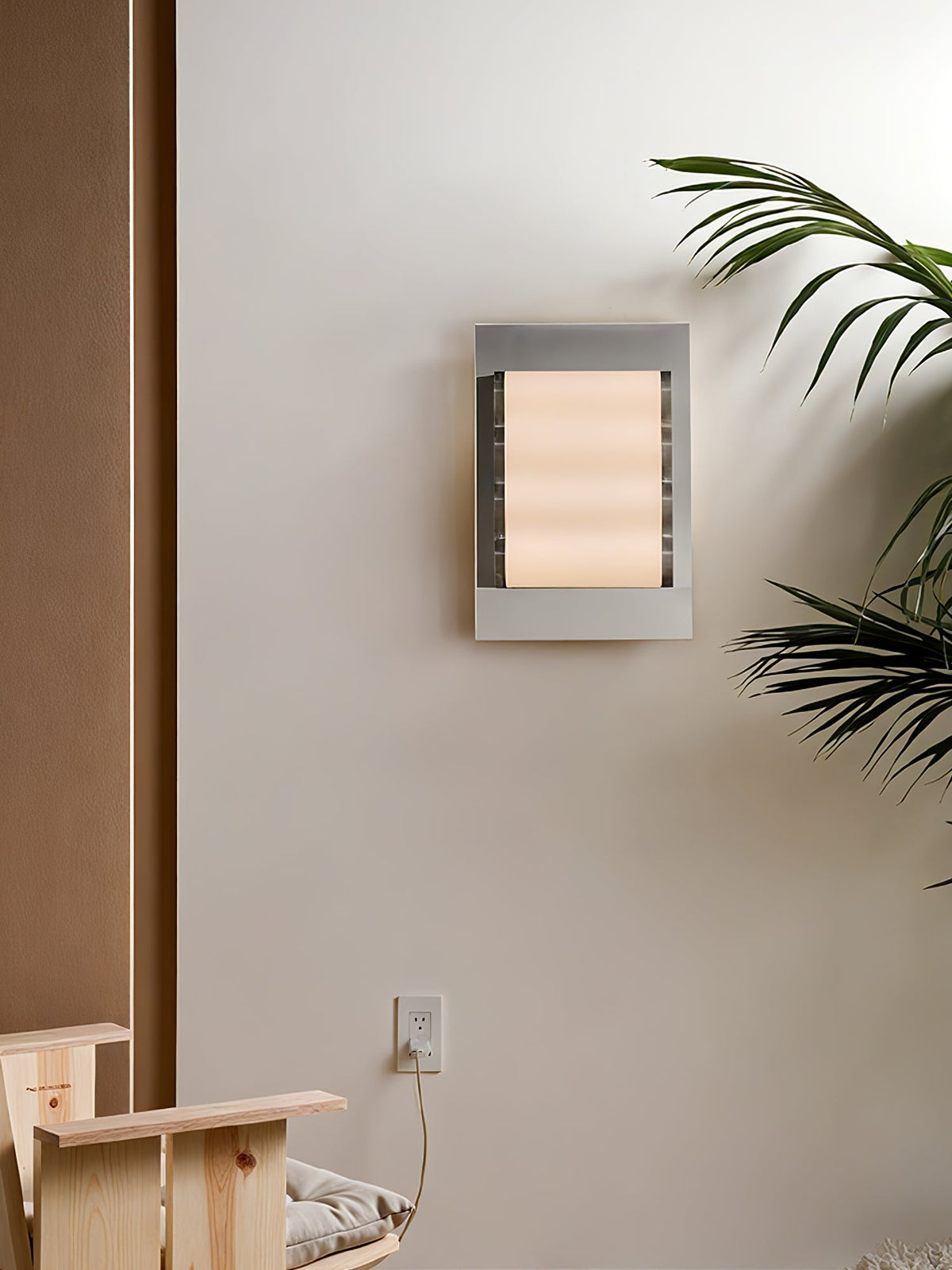 Wavelet Wall Sconce – Sculptural Fabric LED Wall Light in Stainless Steel