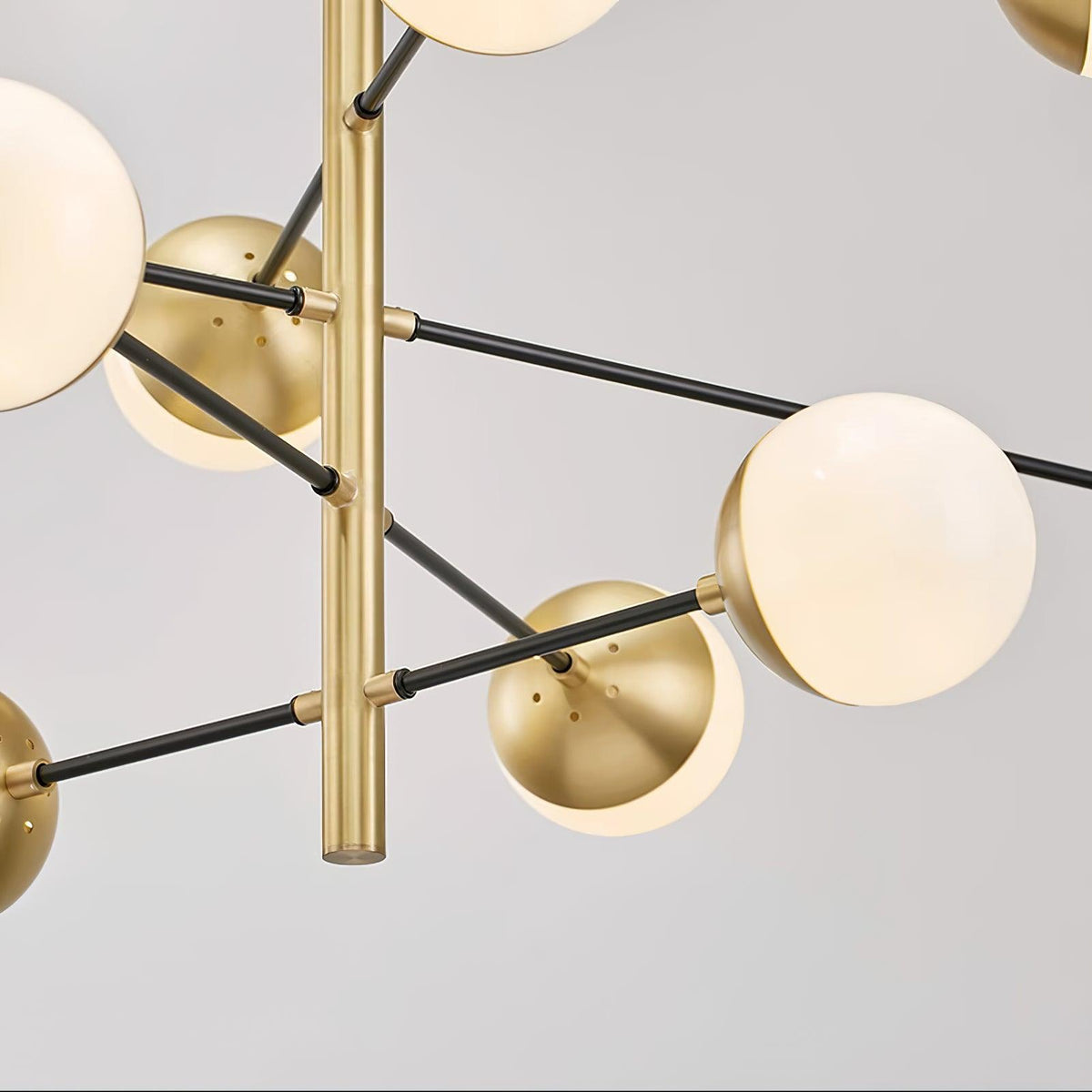 Waverly Modern Glass Chandelier in Gold for Dining Room and Living Room