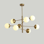 Waverly Modern Glass Chandelier in Gold for Dining Room and Living Room