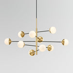 Waverly Modern Glass Chandelier in Gold for Dining Room and Living Room