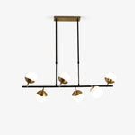 Waverly Six-Light Modern Glass Chandelier for Dining Room and Restaurant