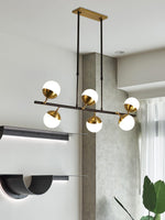 Waverly Six-Light Modern Glass Chandelier for Dining Room and Restaurant
