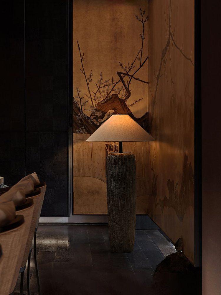 Weathered Wood Floor Lamp