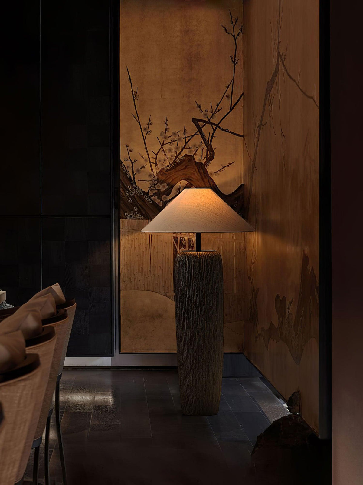 Weathered Wood Floor Lamp