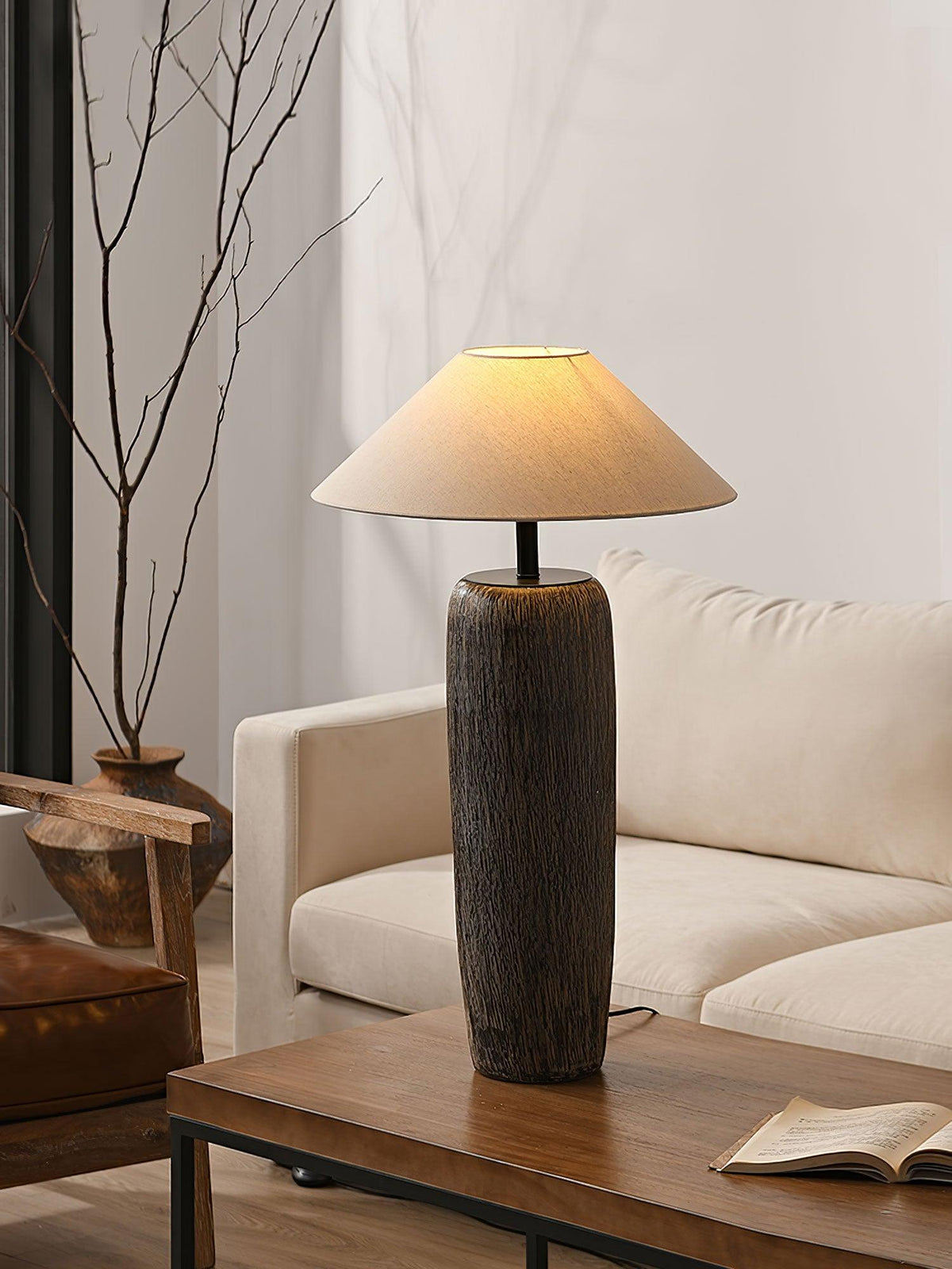 Weathered Wood Floor Lamp