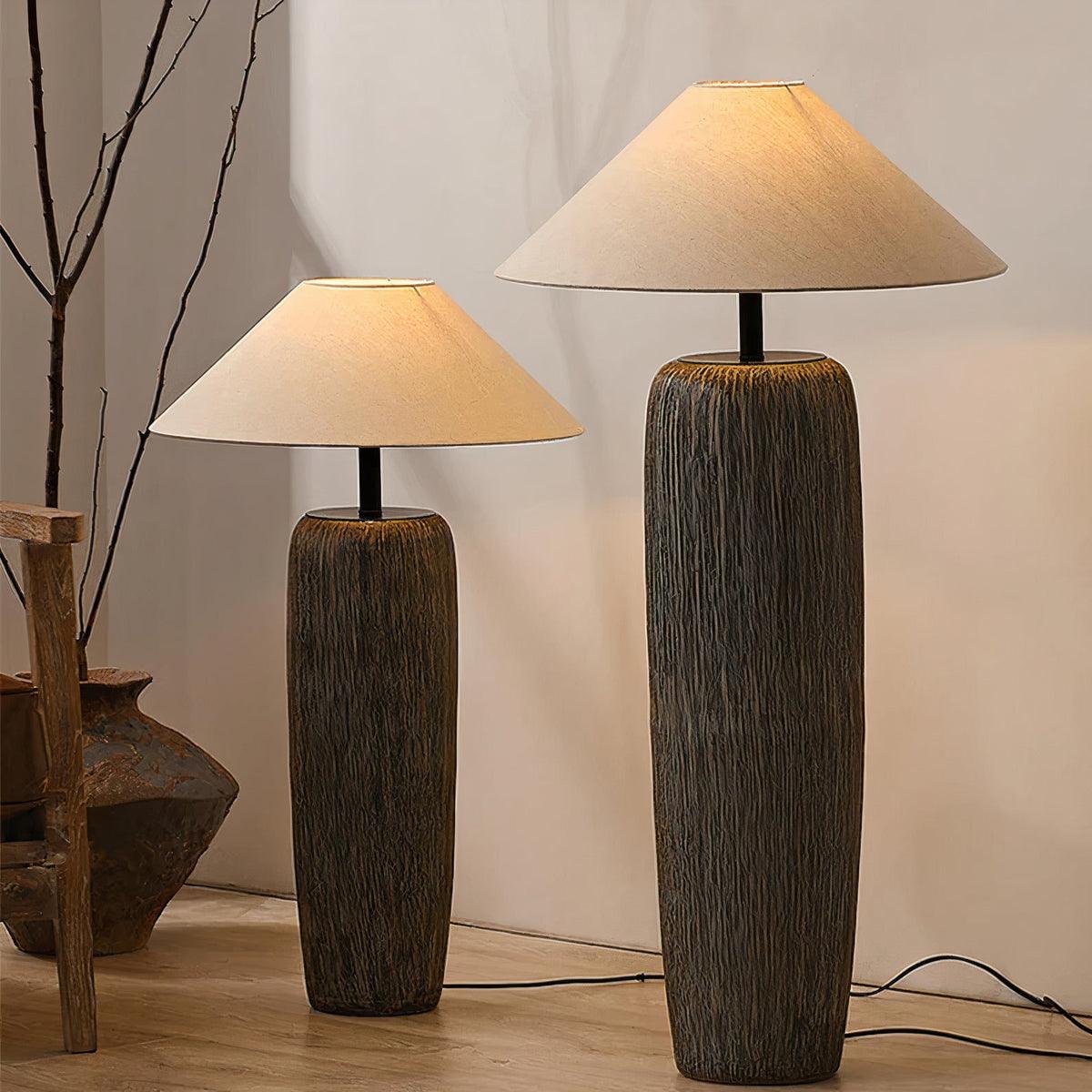 Weathered Wood Floor Lamp