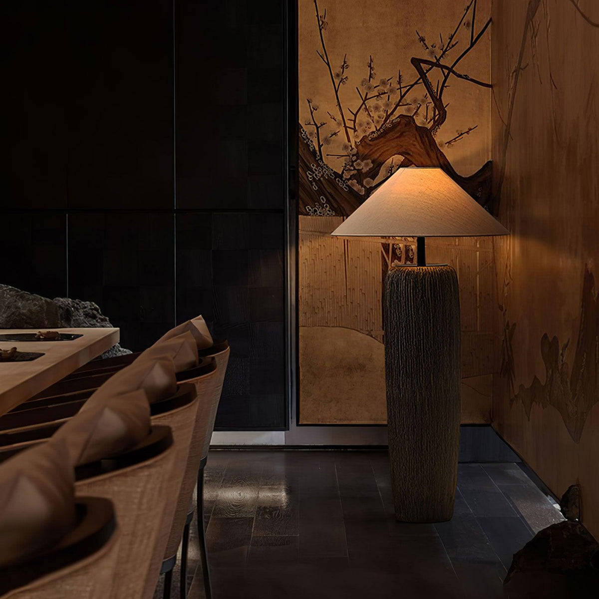 Weathered Wood Floor Lamp