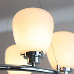 Werner Modern Chrome and Glass Chandelier for Dining Room and Living Room