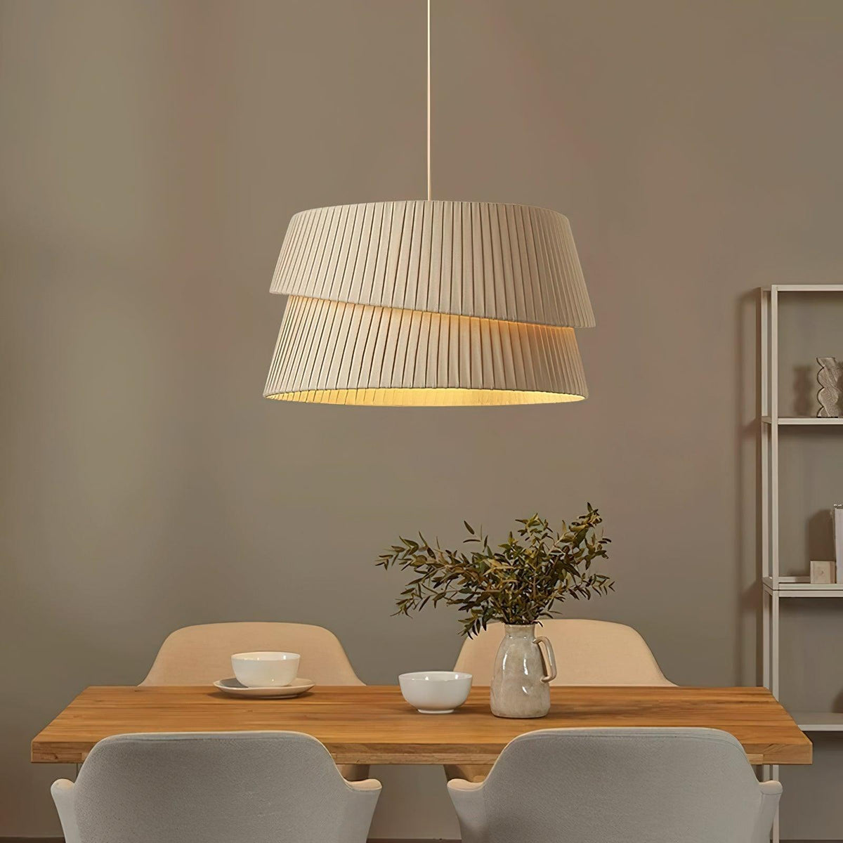 Nyla Fabric Pendant Light – Modern Minimalist Ceiling Lamp for Dining & Living Spaces