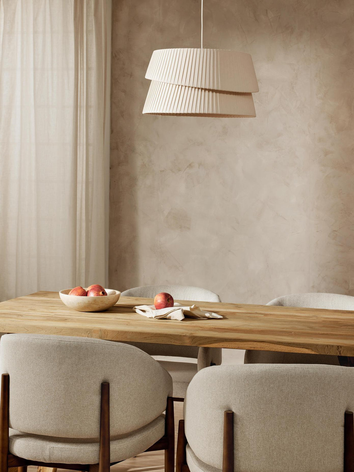 Nyla Fabric Pendant Light – Modern Minimalist Ceiling Lamp for Dining & Living Spaces