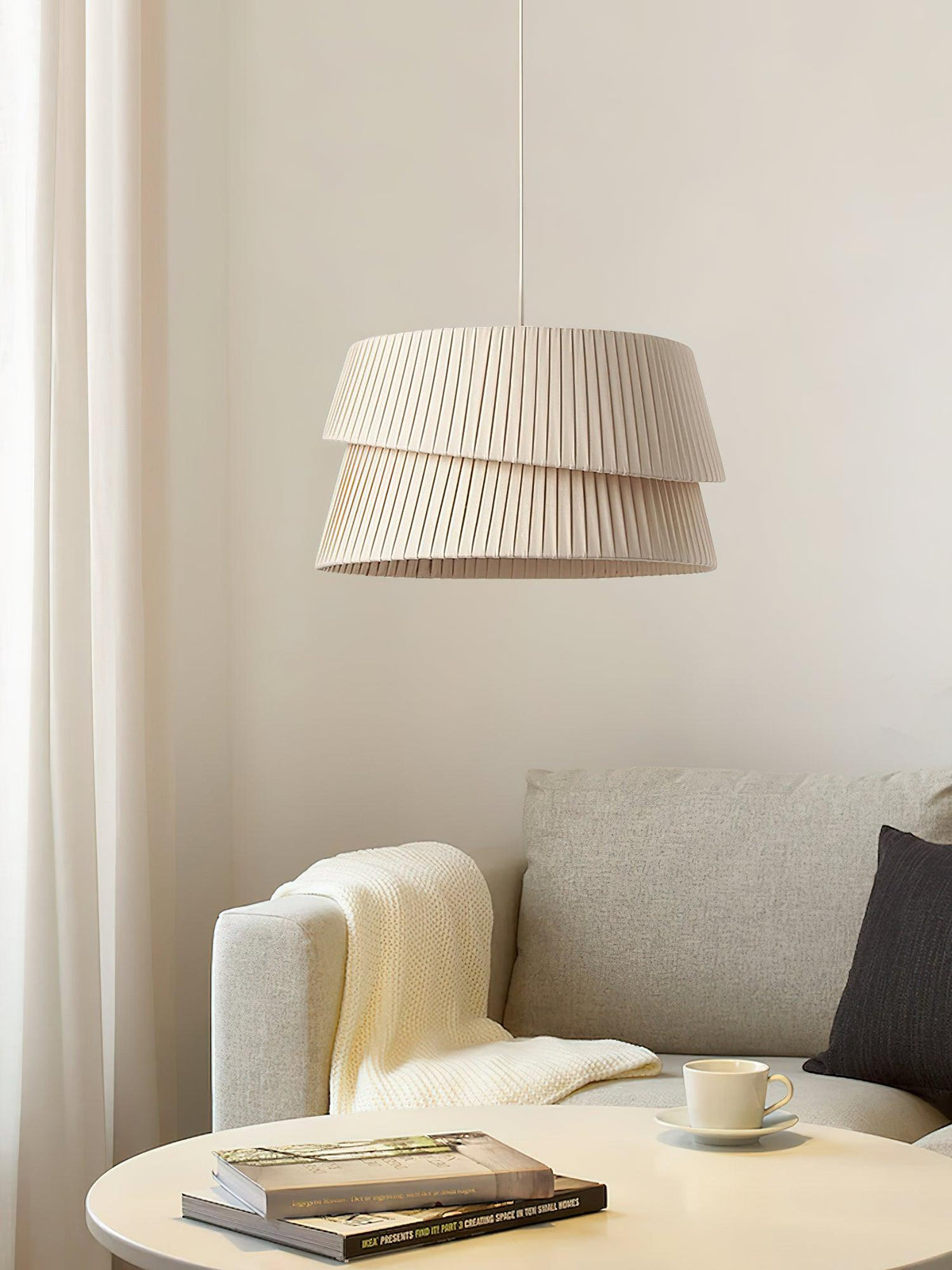 Nyla Fabric Pendant Light – Modern Minimalist Ceiling Lamp for Dining & Living Spaces