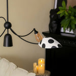 WhimsiLoop Sculptural Chandelier with Mixed Glass Shades