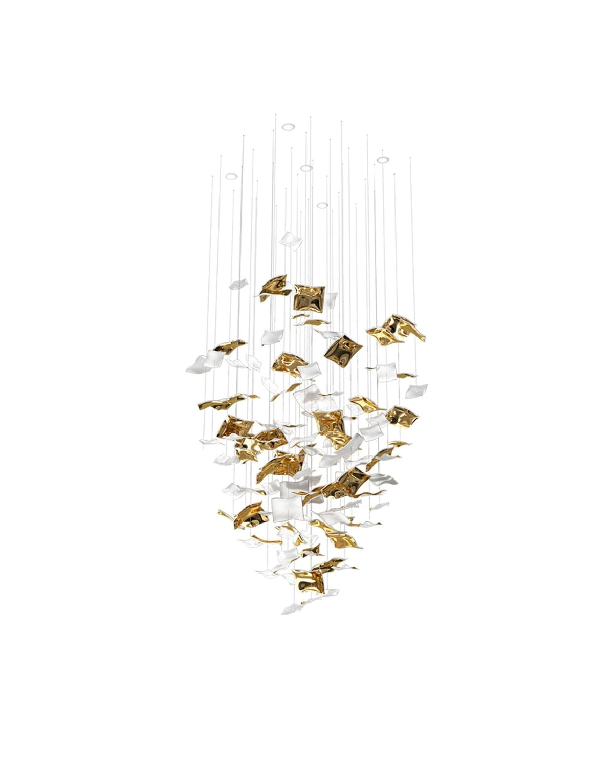 Whispering Kerchiefs Modern Glass Chandelier for Living and Dining Rooms