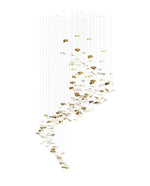 Whispering Kerchiefs Modern Glass Chandelier for Living and Dining Rooms