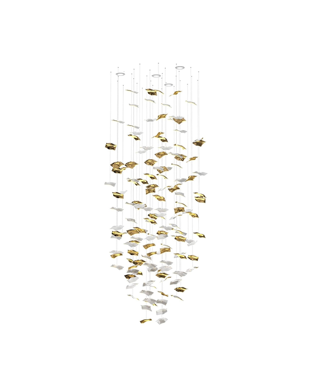 Whispering Kerchiefs Modern Glass Chandelier for Living and Dining Rooms