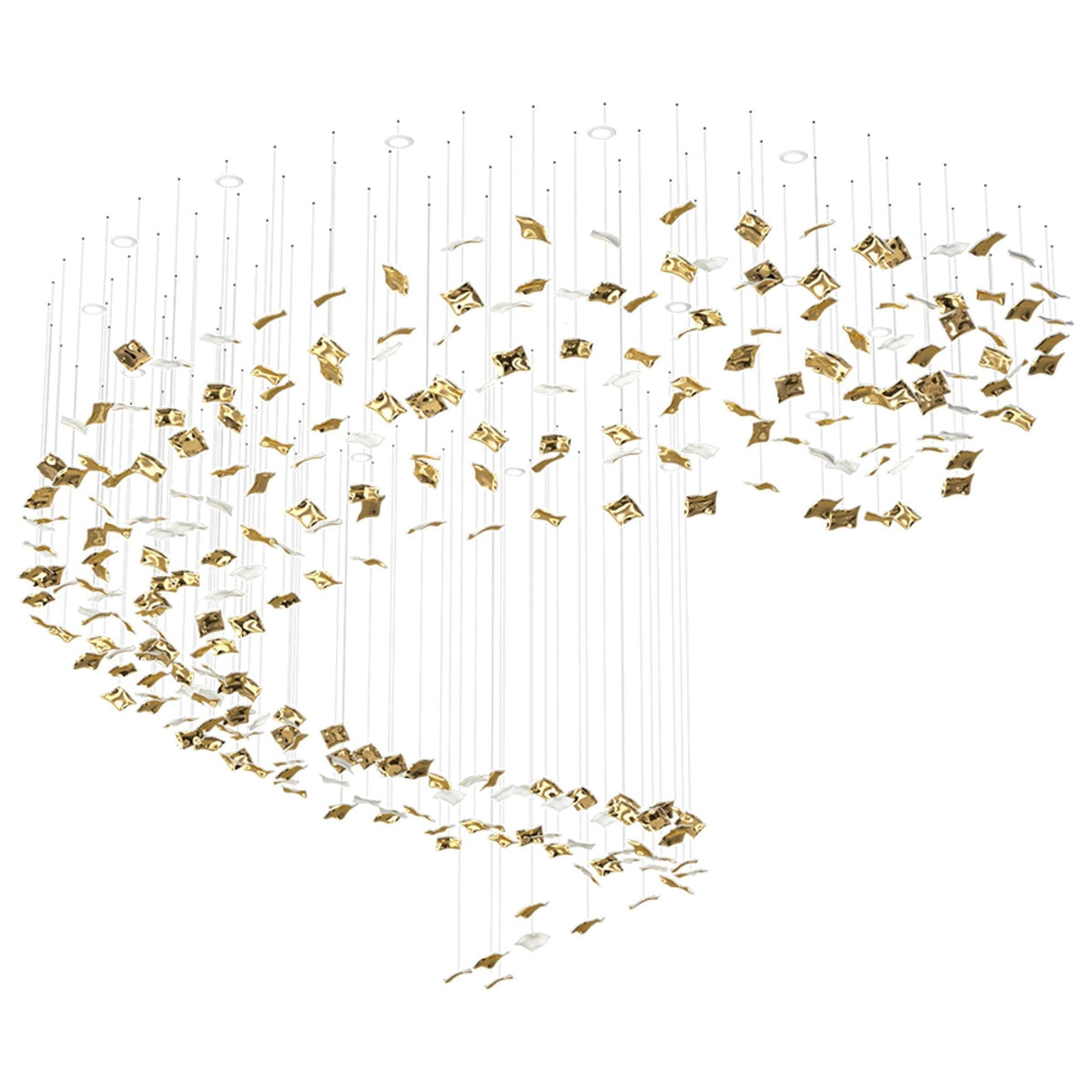 Whispering Kerchiefs Modern Glass Chandelier for Living and Dining Rooms