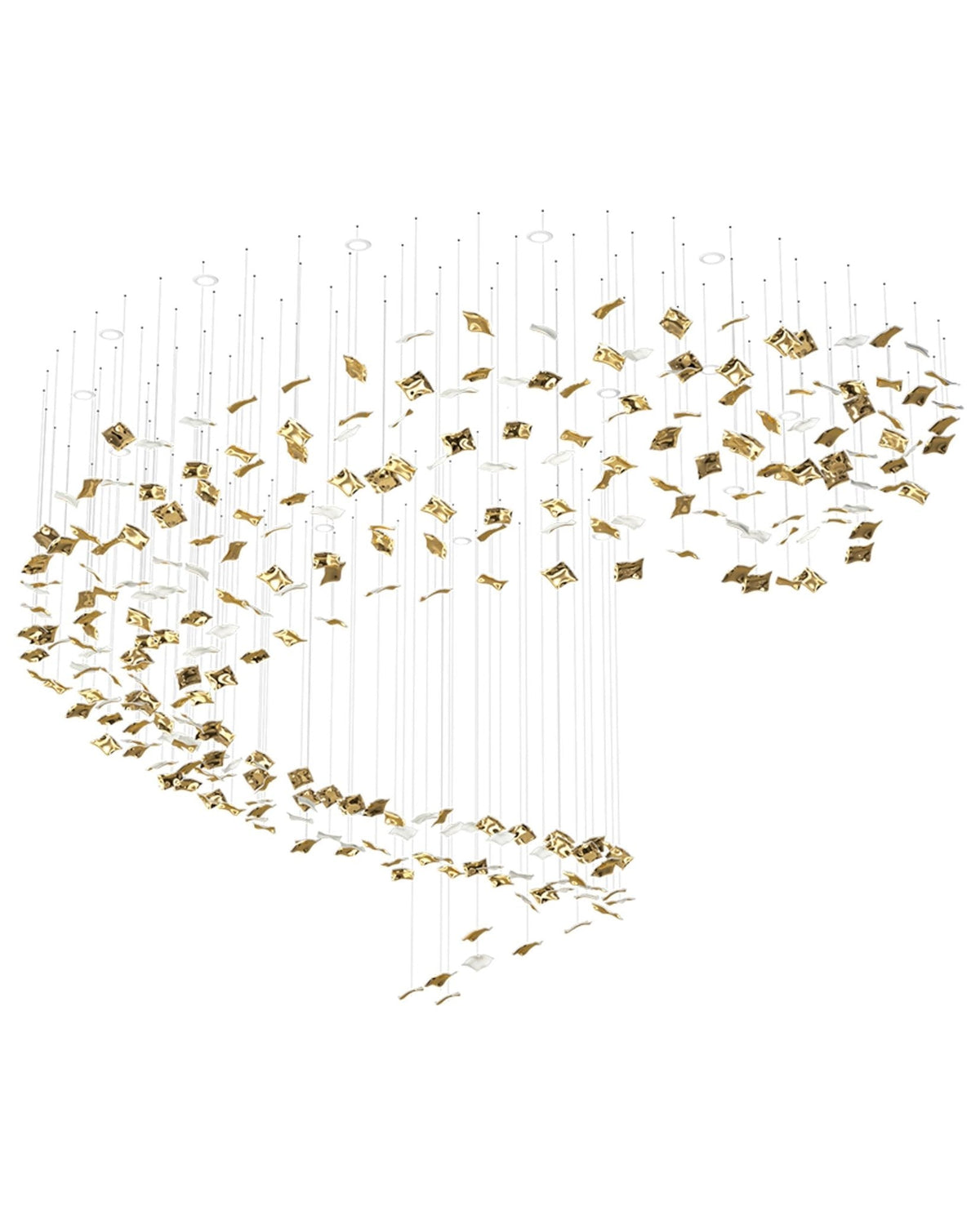Whispering Kerchiefs Modern Glass Chandelier for Living and Dining Rooms