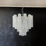 White Glass Tube Chandelier