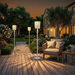 White Column Outdoor Floor Lamp – Modern Aluminum Garden Light