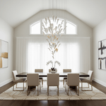 White Feather Art Deco Glass Chandelier – Customizable Modern LED Pendant Light