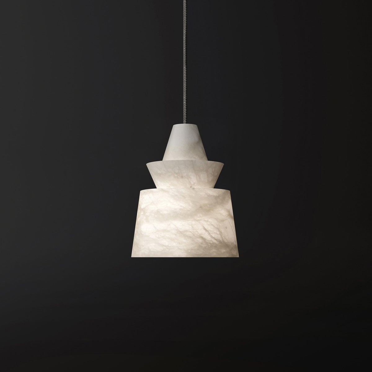 Strata Alabaster Pendant Light – Modern Sculptural Ceiling Lamp