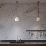 Strata Alabaster Pendant Light – Modern Sculptural Ceiling Lamp