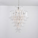 White Cloud Glass Petals Chandelier – Modern Venetian Style Lighting