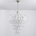 White Cloud Glass Petals Chandelier – Modern Venetian Style Lighting