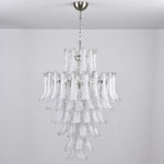White Cloud Glass Petals Chandelier – Modern Venetian Style Lighting