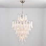 White Cloud Glass Petals Chandelier – Modern Venetian Style Lighting