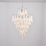 White Cloud Glass Petals Chandelier – Modern Venetian Style Lighting