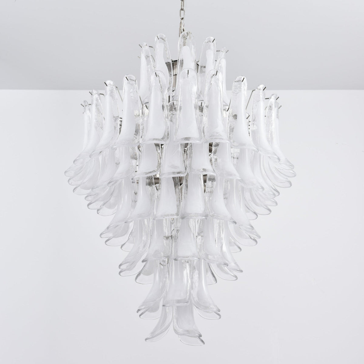 White Cloud Glass Petals Chandelier – Modern Venetian Style Lighting