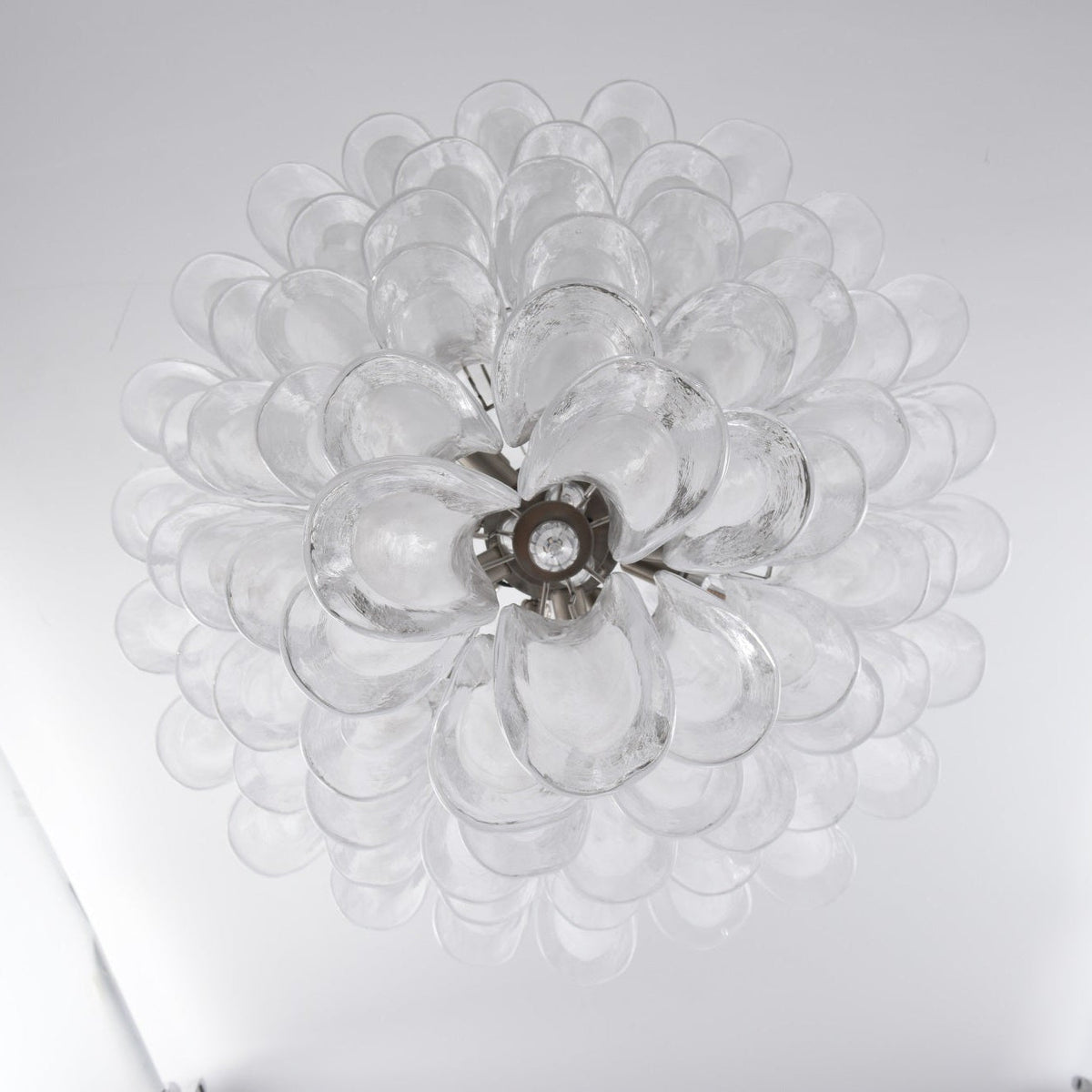 White Cloud Glass Petals Chandelier – Modern Venetian Style Lighting