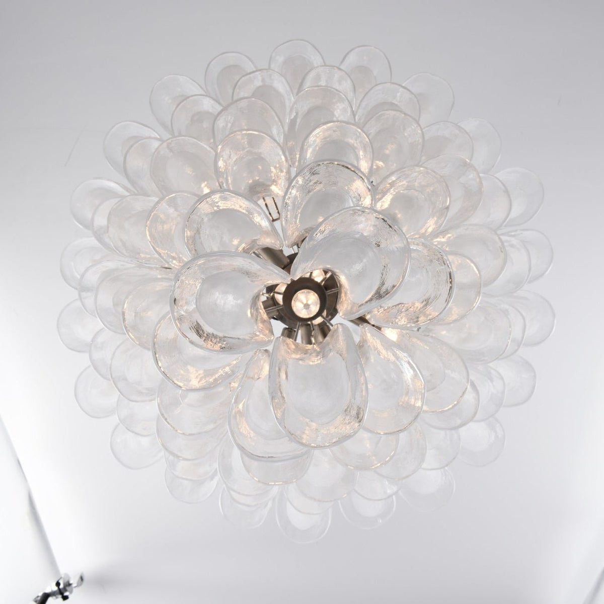 White Cloud Glass Petals Chandelier – Modern Venetian Style Lighting