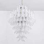 White Cloud Glass Petals Chandelier – Modern Venetian Style Lighting