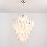 White Cloud Glass Petals Chandelier – Modern Venetian Style Lighting