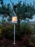 White Column Outdoor Floor Lamp – Modern Aluminum Garden Light