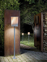 White Column Outdoor Floor Lamp – Modern Aluminum Garden Light