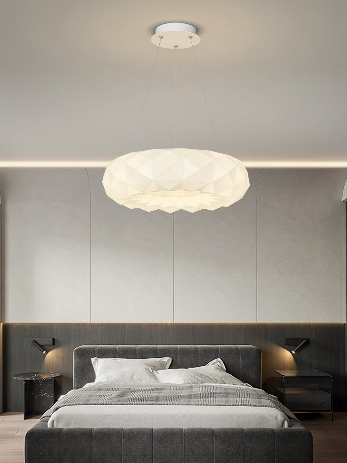 White Hive Pendant Light