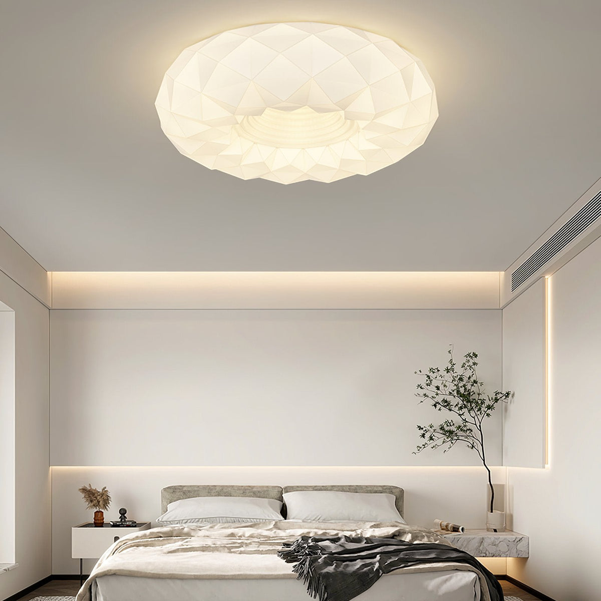 White Honeycomb Ceiling Lamp