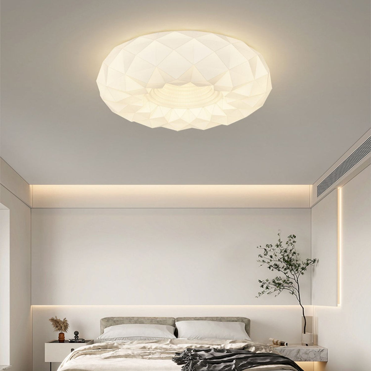 White Honeycomb Ceiling Lamp