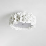 White Hydrangea Ceiling Lamp