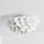 White Hydrangea Ceiling Lamp