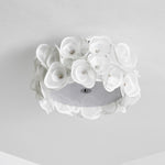 White Hydrangea Ceiling Lamp