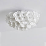 White Hydrangea Ceiling Lamp