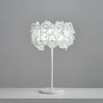 White Hydrangea Table Lamp