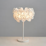 White Hydrangea Table Lamp